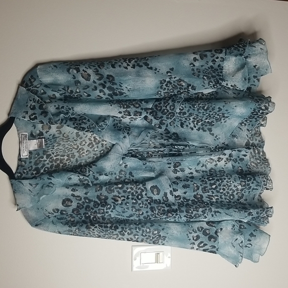 Simonton Says by George Simonton Boho Ruffled long sleeved blouse - Picture 1 of 6